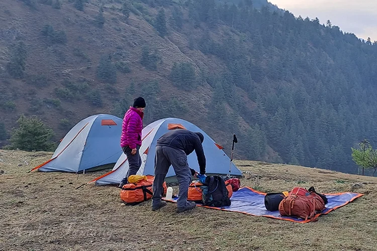Our Camping site at Sinja Valley, Camping Trek in Nepal